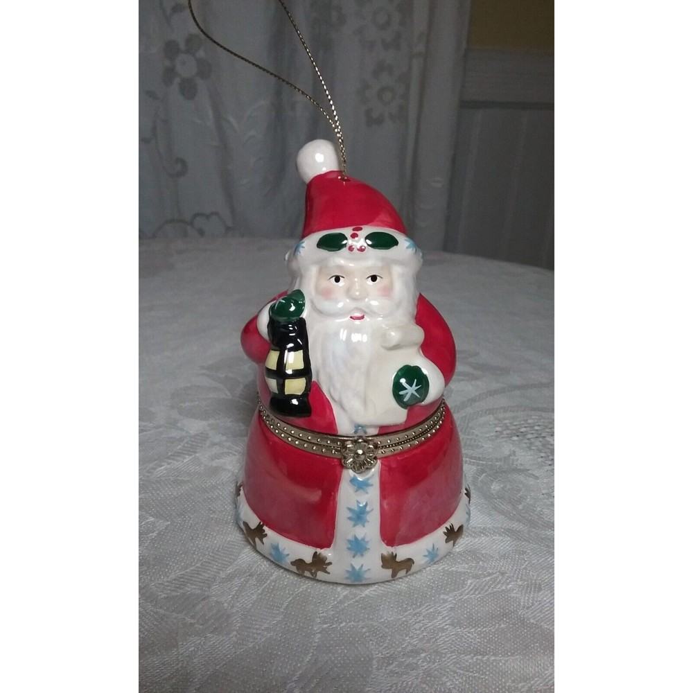 Mr. Christmas Porcelain Santa Animated Music Box God Rest Ye Merry Gentlemen